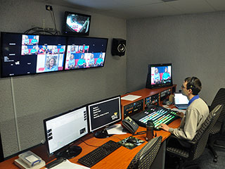 The director in the control room